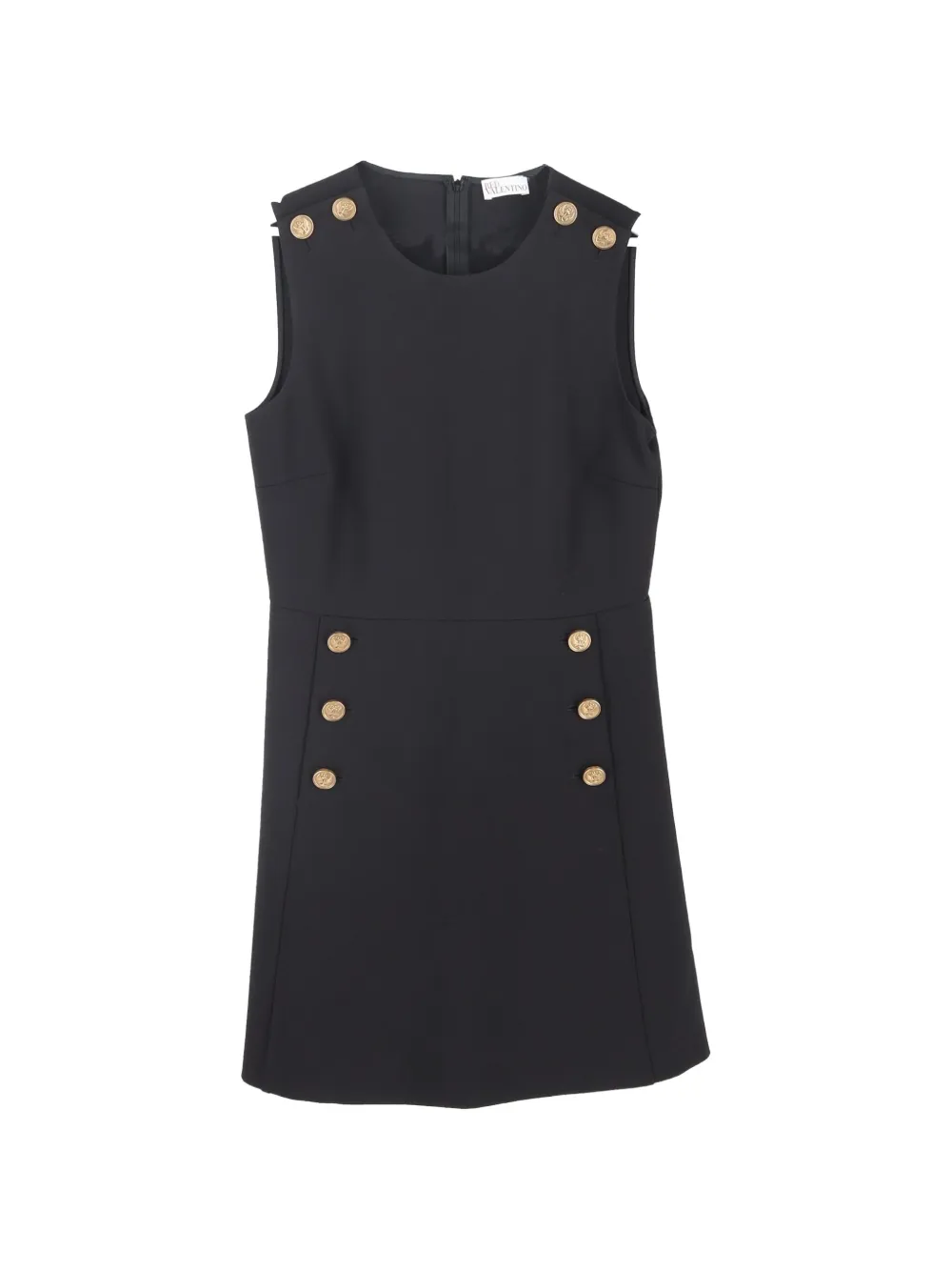 Red Valentino Vintage button-embellished mini dress - Nero