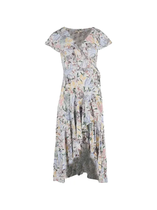 maje floral print midi dress Maje Ritelle floral-print Midi Dress | Neutrals