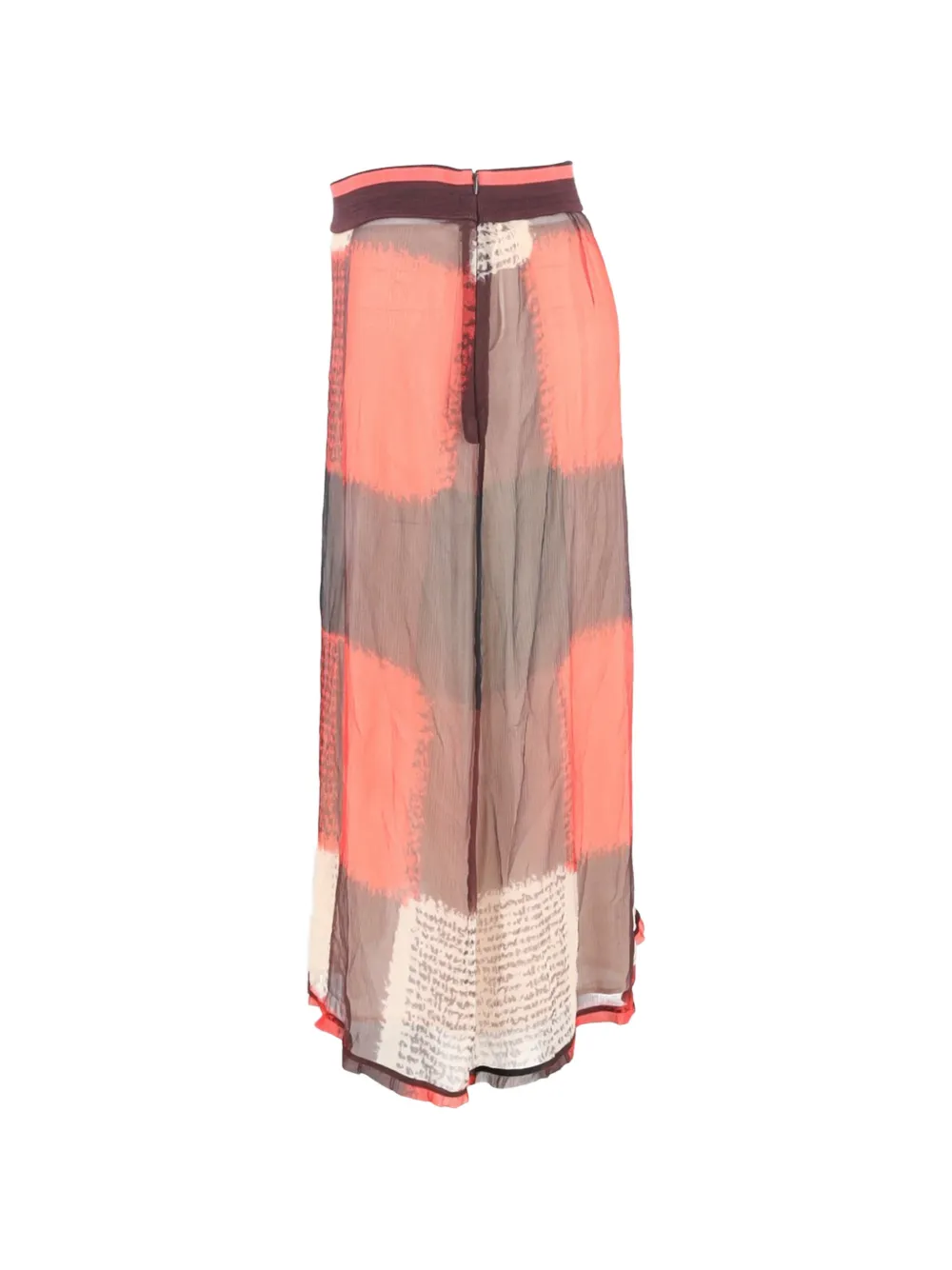 Marni Pre-Owned checked midi skirt - Oranje