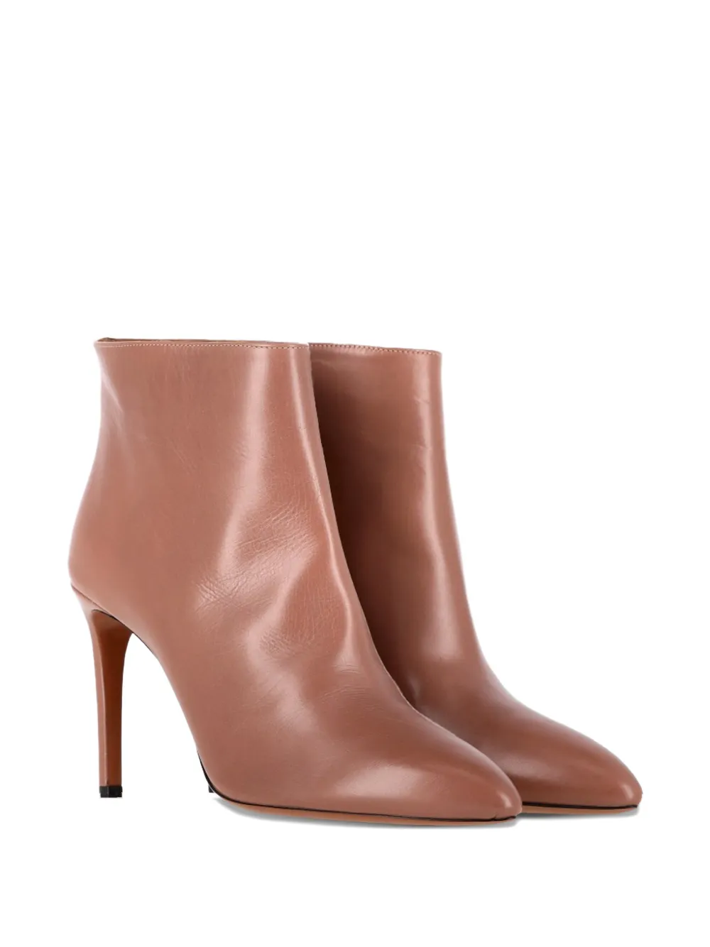 Ala&iuml;a Pre-Owned pointed-toe leather ankle boots - Bruin