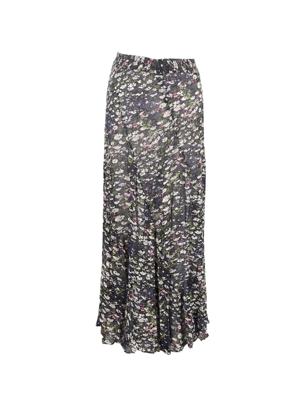 GANNI floral-print maxi skirt - Zwart
