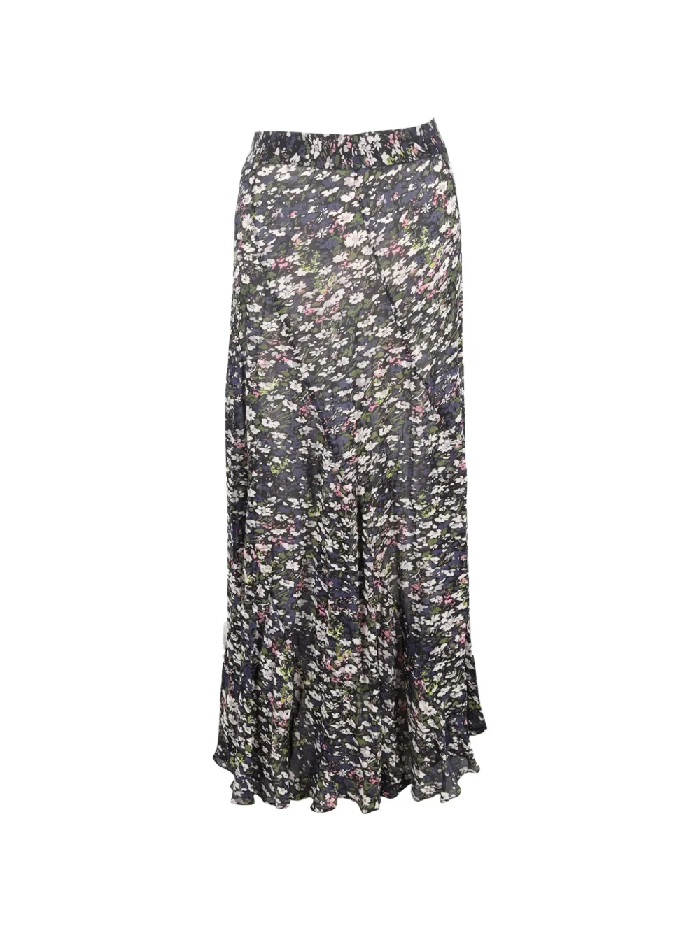 GANNI floral-print maxi skirt - Nero