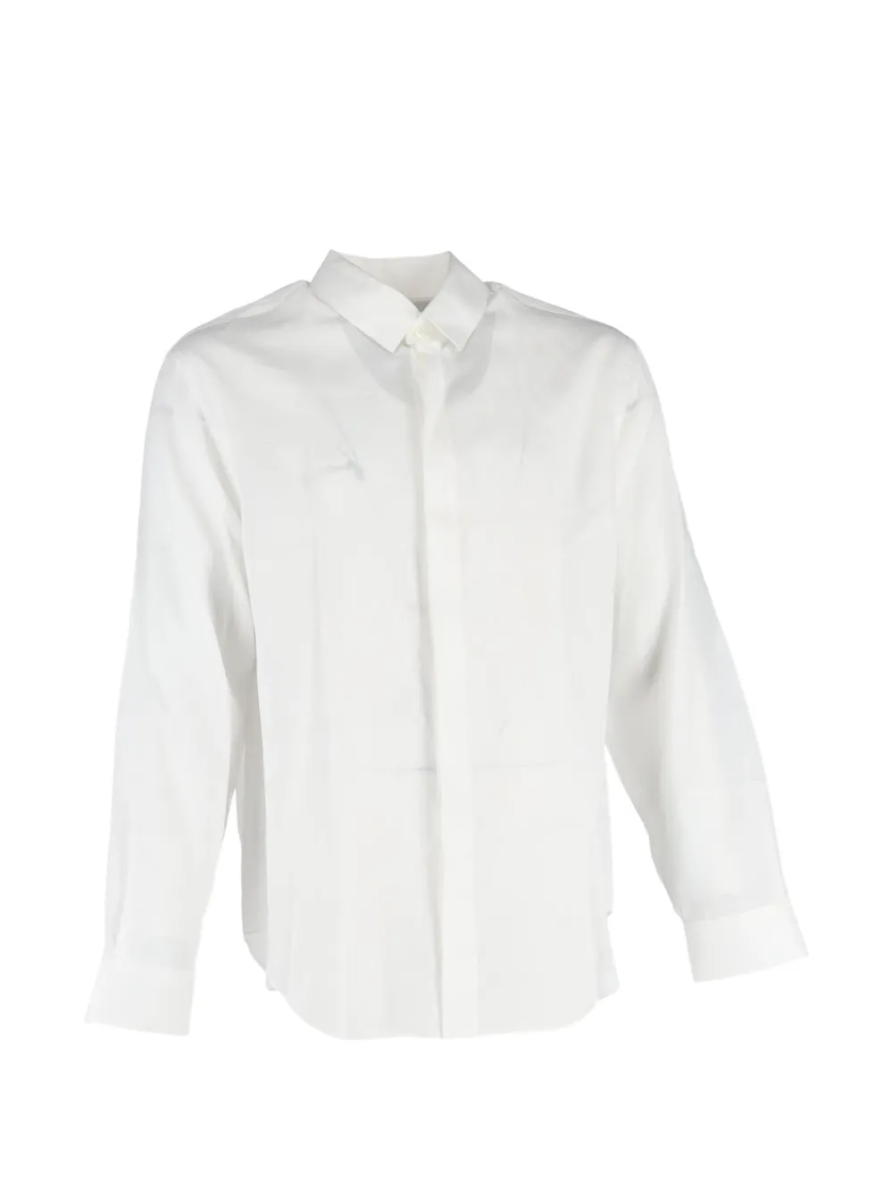 Giorgio Armani Pre-Owned hidden button long-sleeve shirt - Bianco