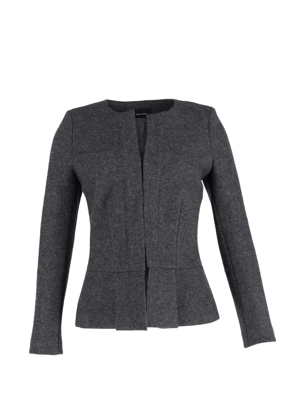 Isabel Marant Vintage pleated collarless jacket - Grigio