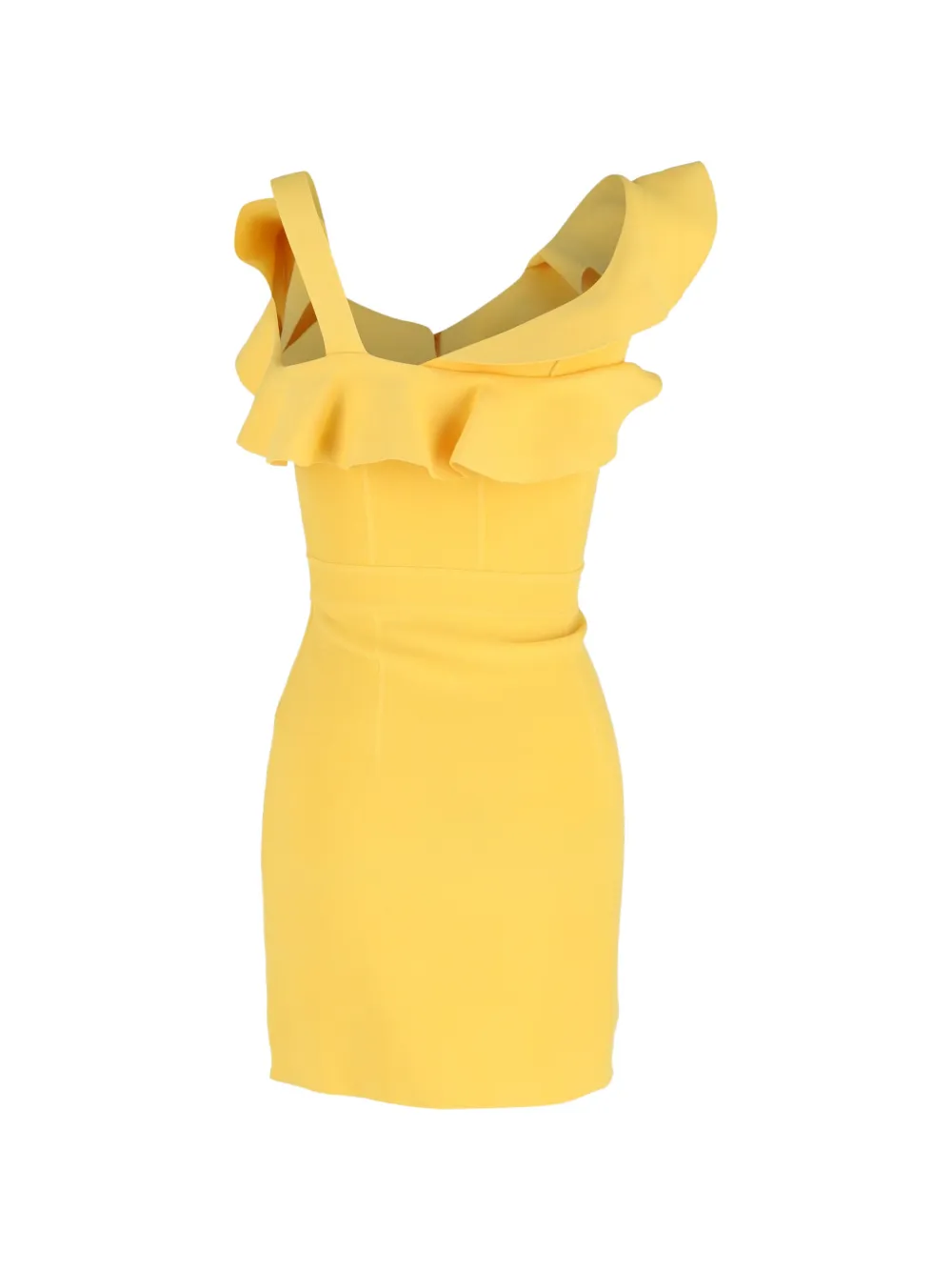 Alexander McQueen Pre-Owned frilled-Neck mini dress - Geel