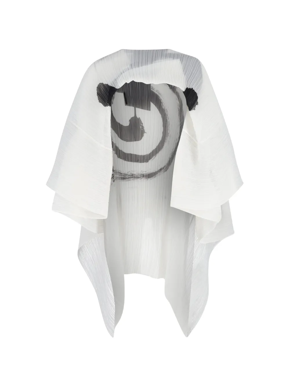  Issey Miyake Pre-owned Printed Cape - White 
