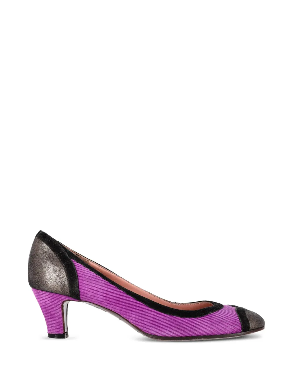 Marc Jacobs Vintage round-toe corduroy pumps - Violett