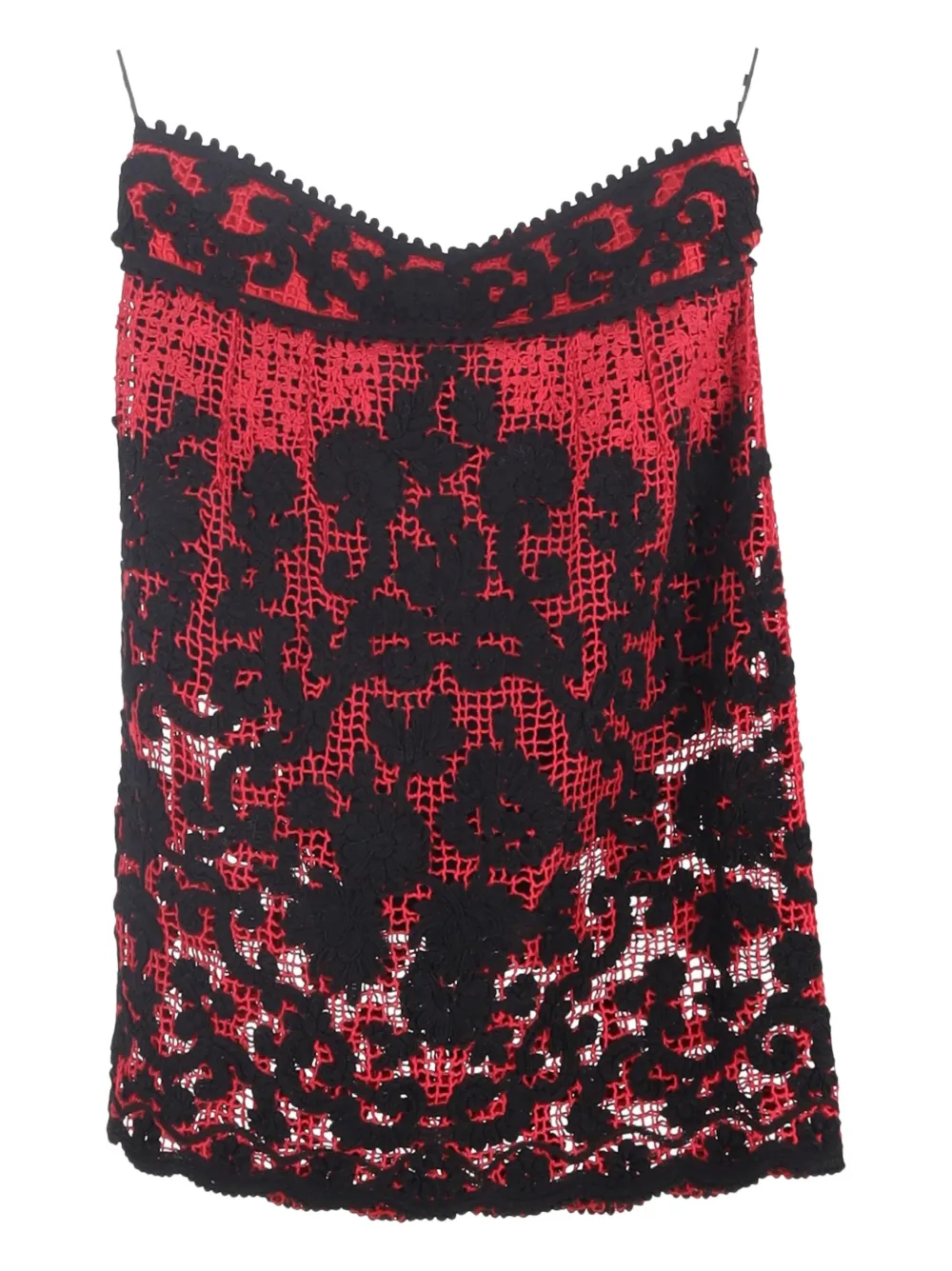 Dolce & Gabbana Pre-Owned lace detail skirt - Rosso