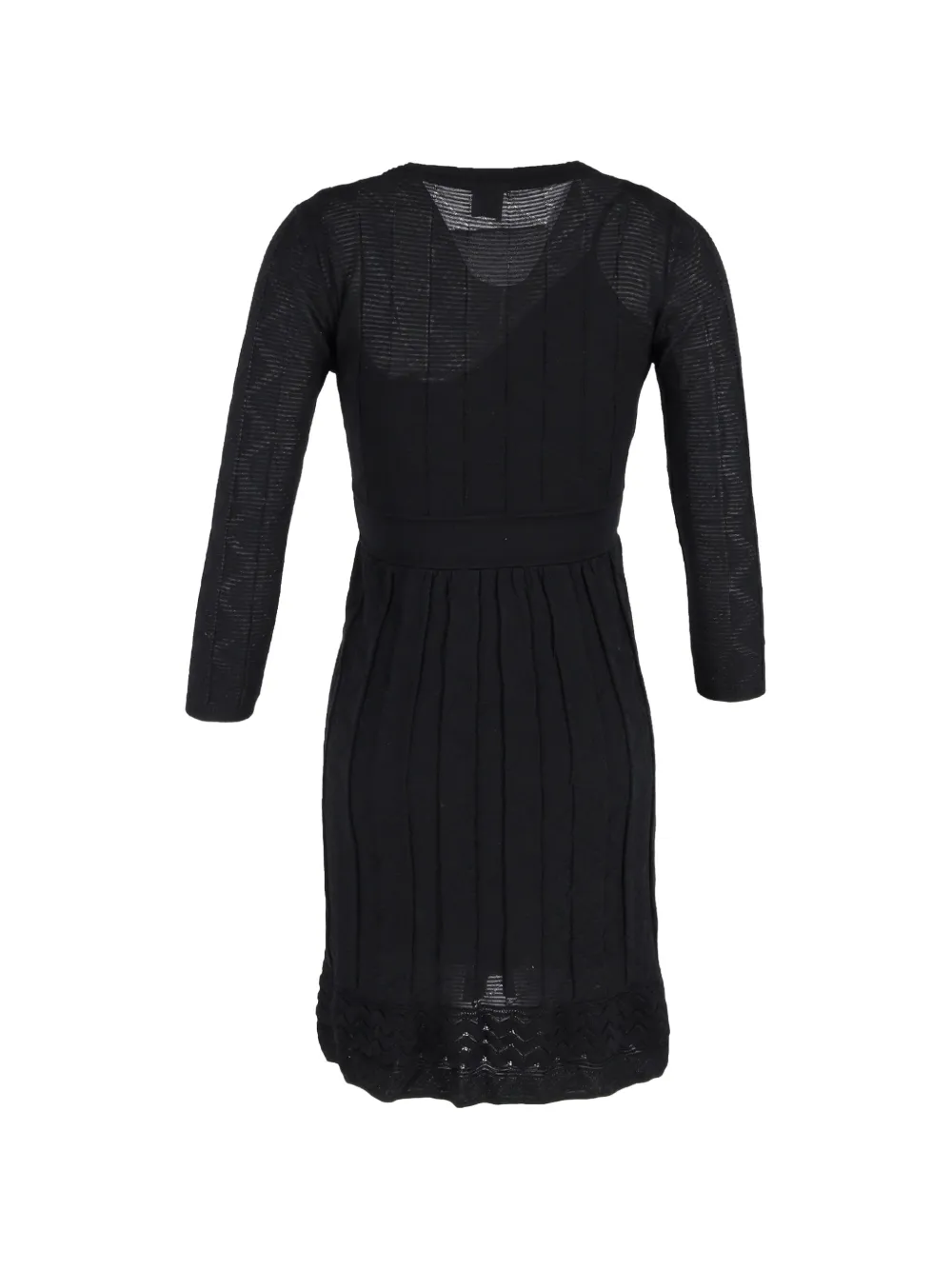 Missoni Pre-Owned knitted V-neck mini dress - Zwart