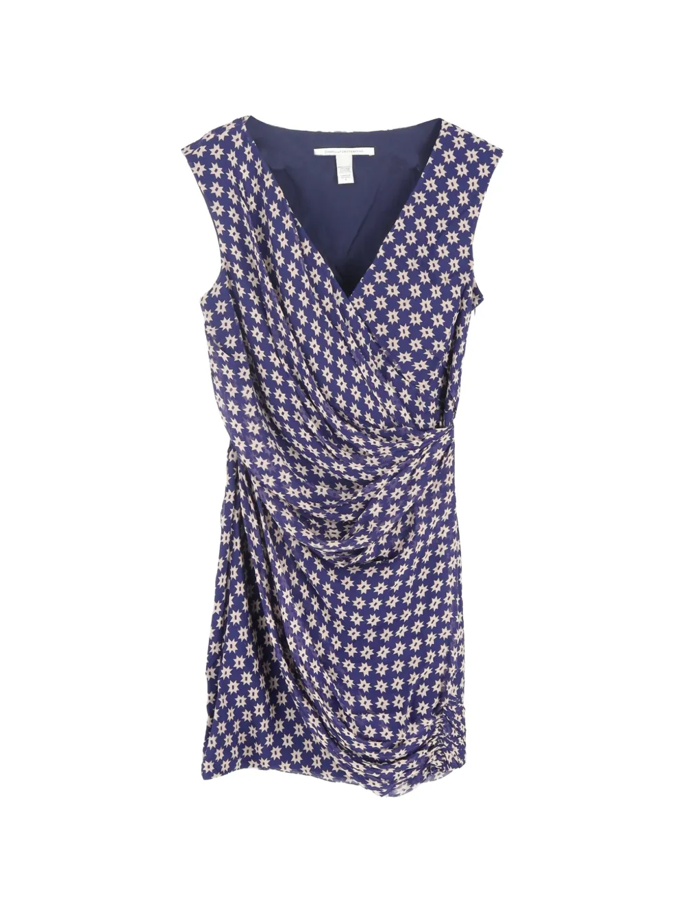 Diane Von Furstenberg Vintage 2020 star-print ruched dress - Blu