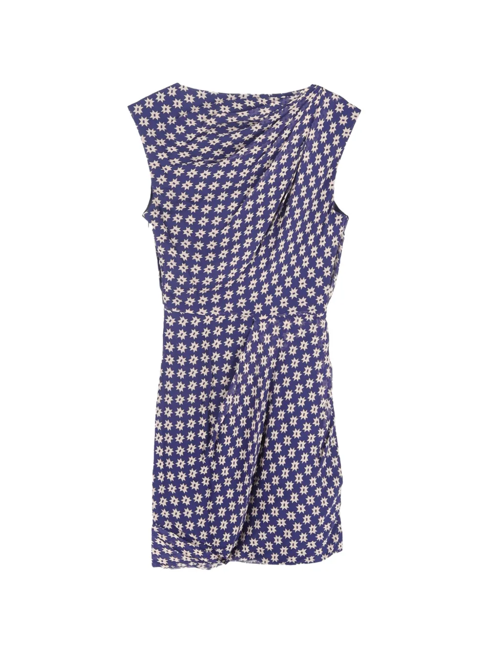 Diane Von Furstenberg Vintage 2020 star-print ruched dress - Blauw