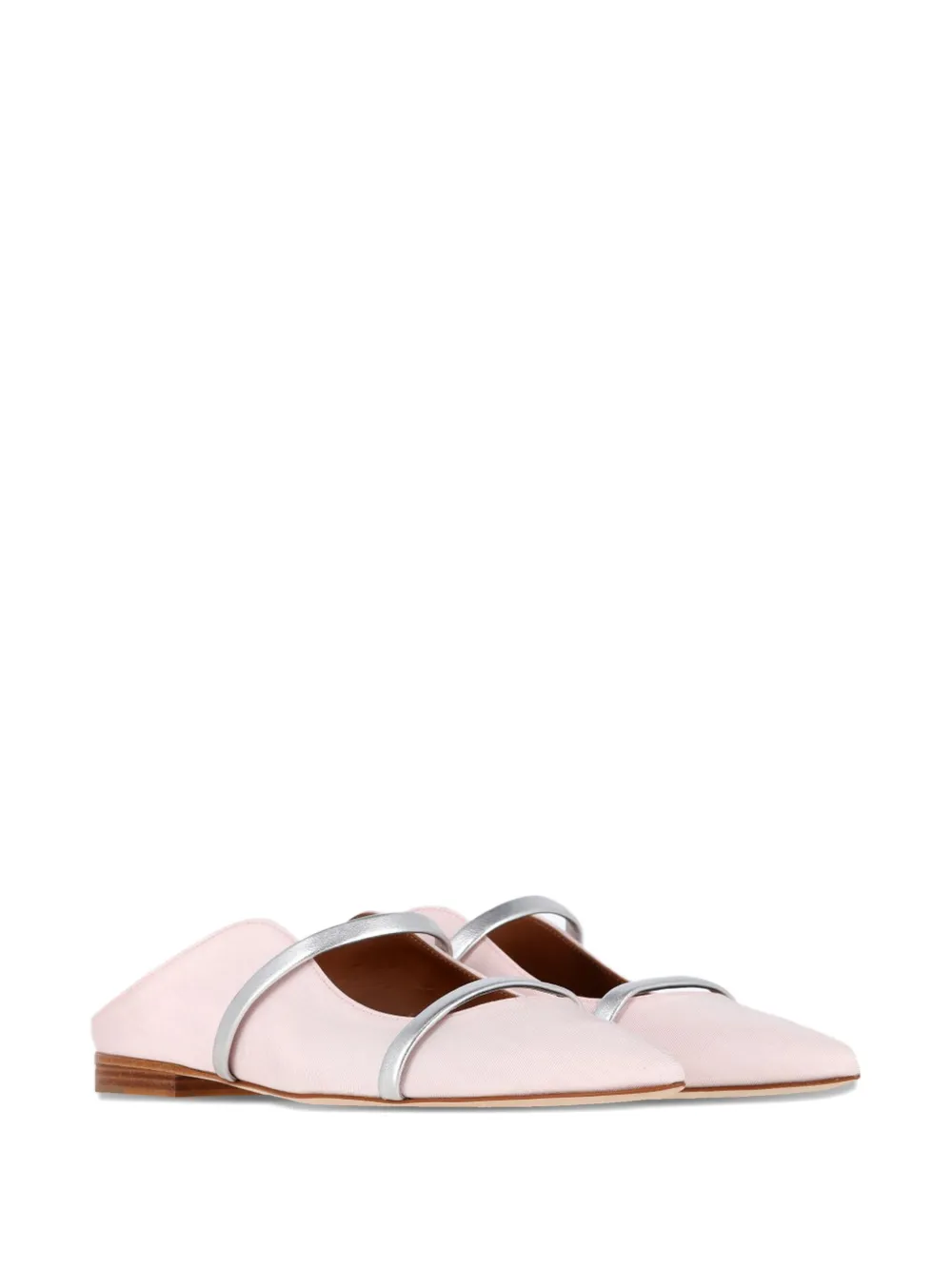 Malone Souliers Maureen satin contrast-strap mules - Pink