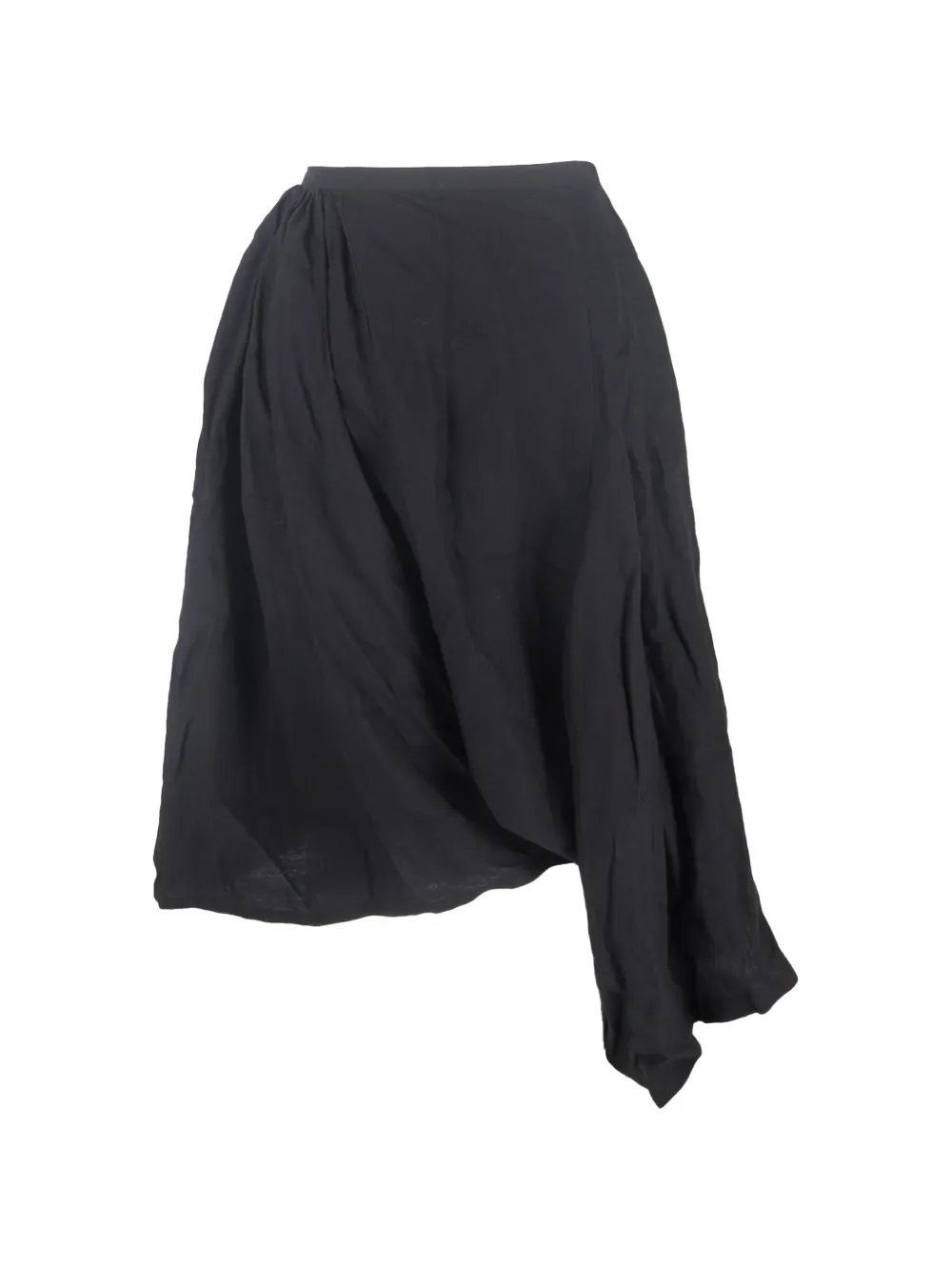 Yohji Yamamoto Pre-Owned asymmetric draped skirt - Nero