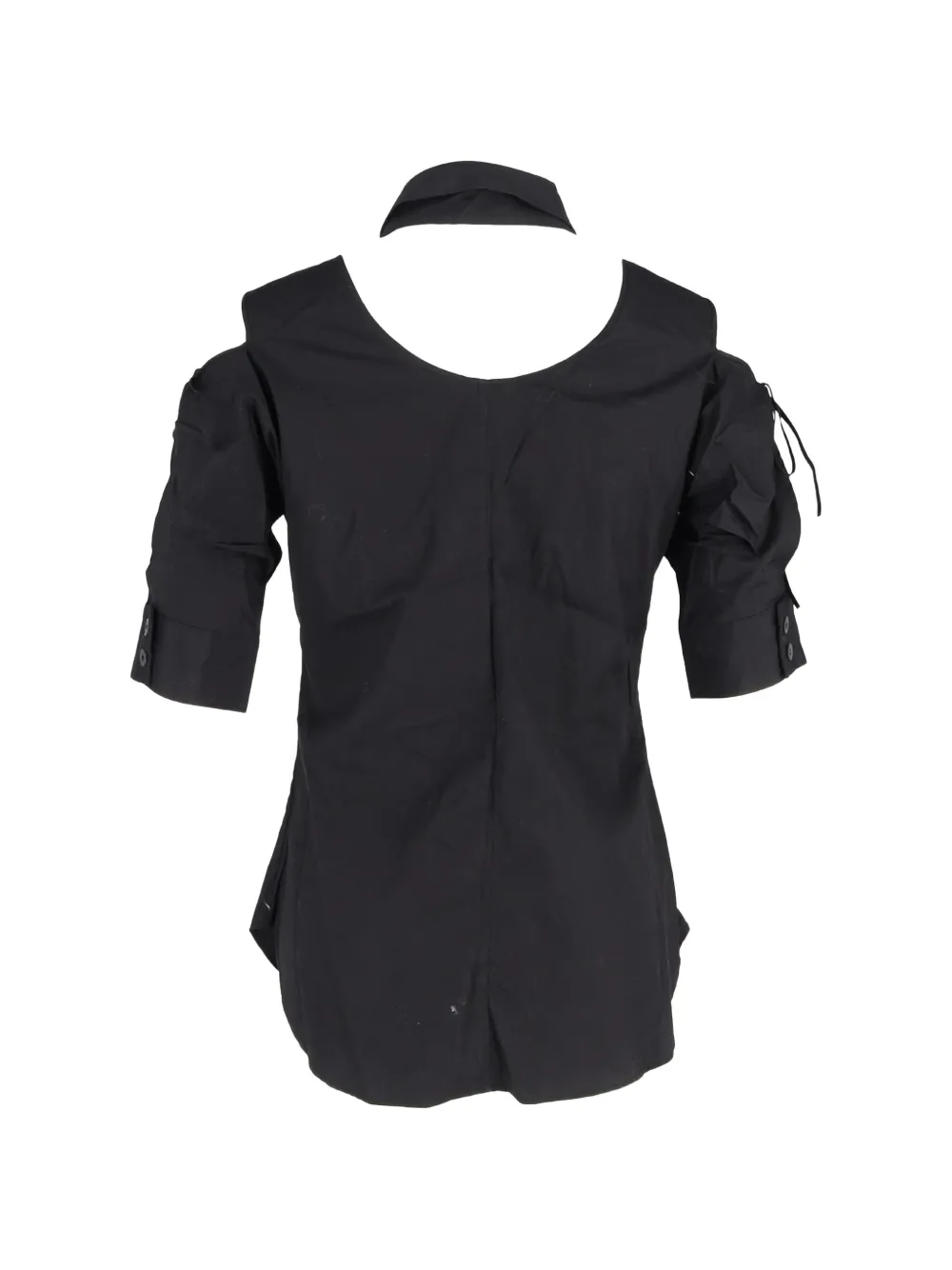 Asymmetric-Shoulder Buttoned Shirt