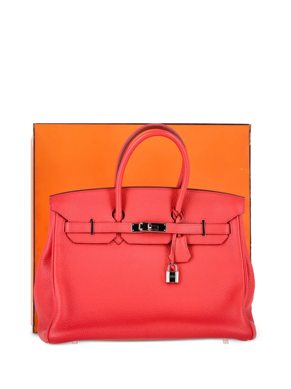 Hermès Pre-Owned 35 Birkin leather tote bag - Rosso