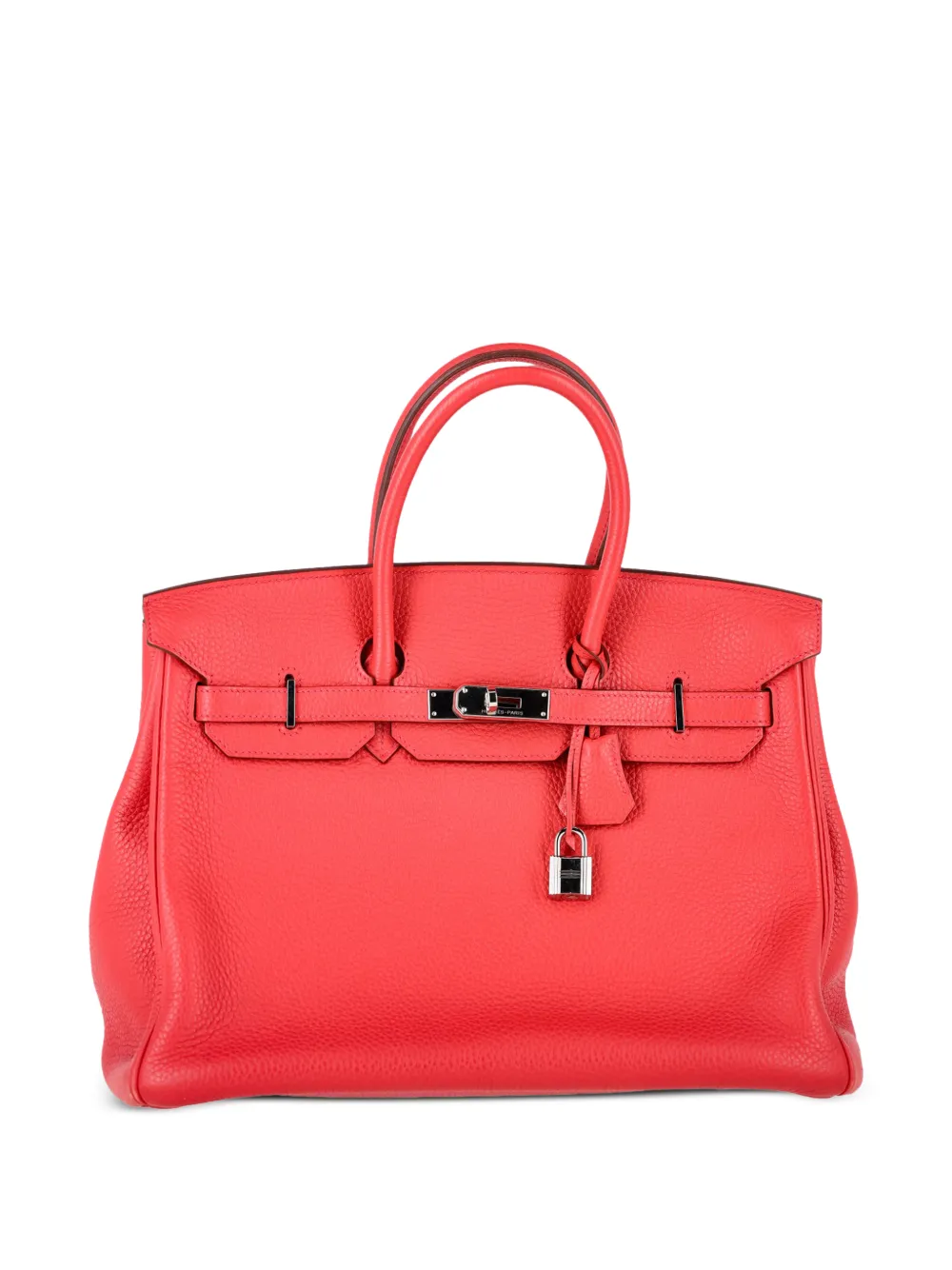 Hermès Pre-Owned 35 Birkin leather tote bag - Rosso