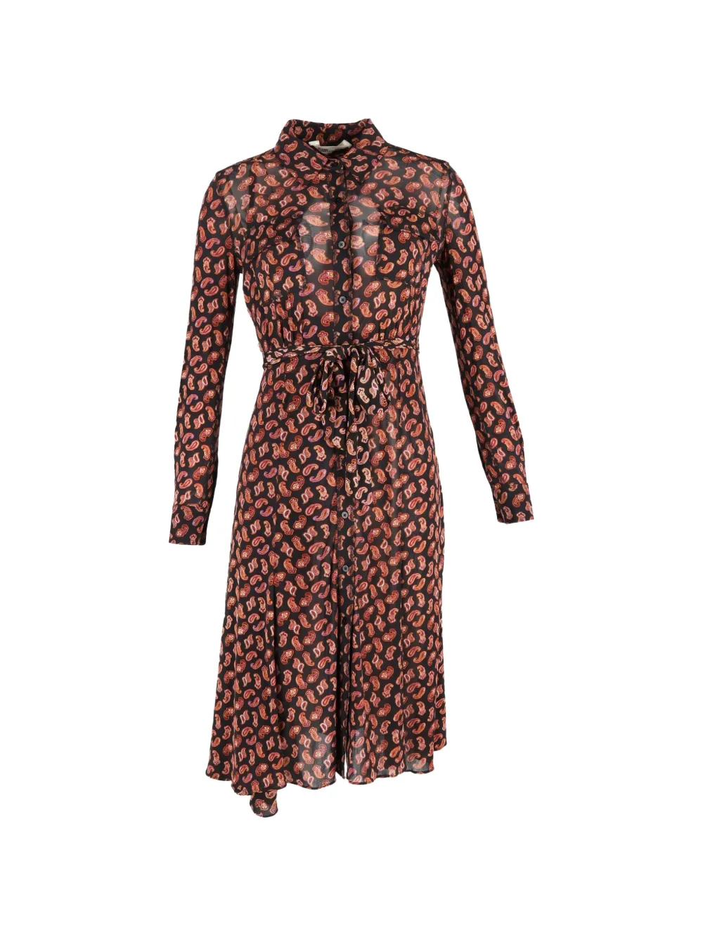 Diane Von Furstenberg Vintage Andi paisley-print shirt dress - Nero