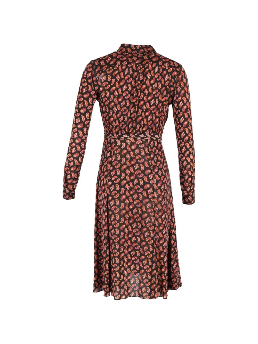 Diane Von Furstenberg Vintage Andi paisley-print shirt dress - Zwart