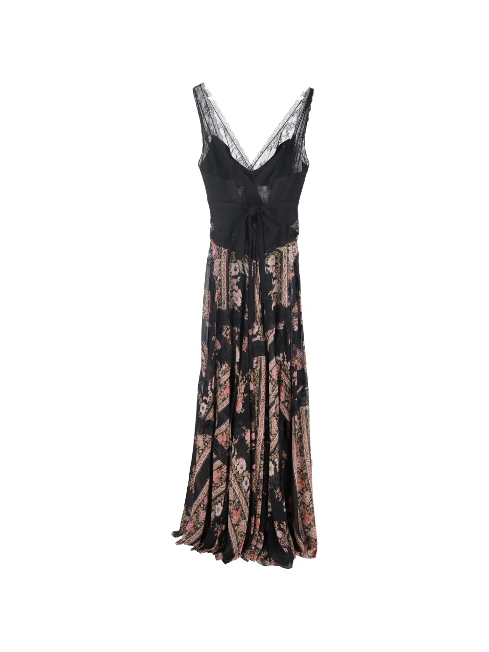 Etro Vintage lace floral dress - Zwart