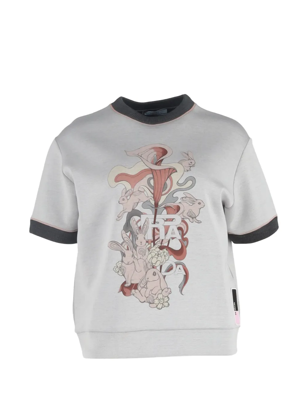 Prada Pre-Owned bunny-print T-shirt - Grigio