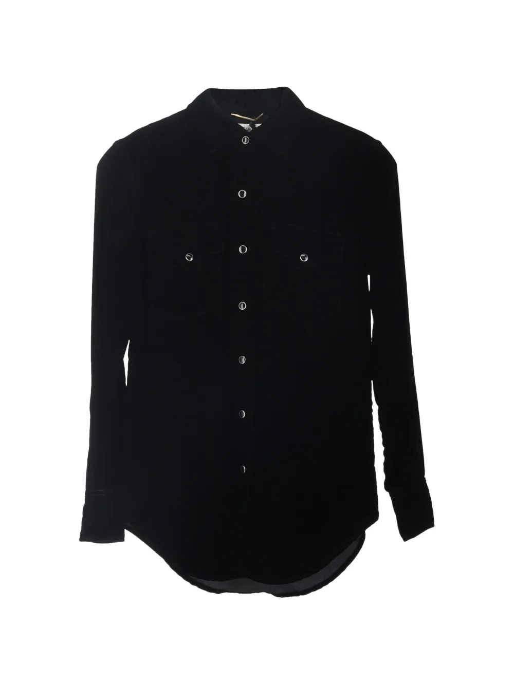 Saint Laurent Pre-Owned velvet shirt - Nero
