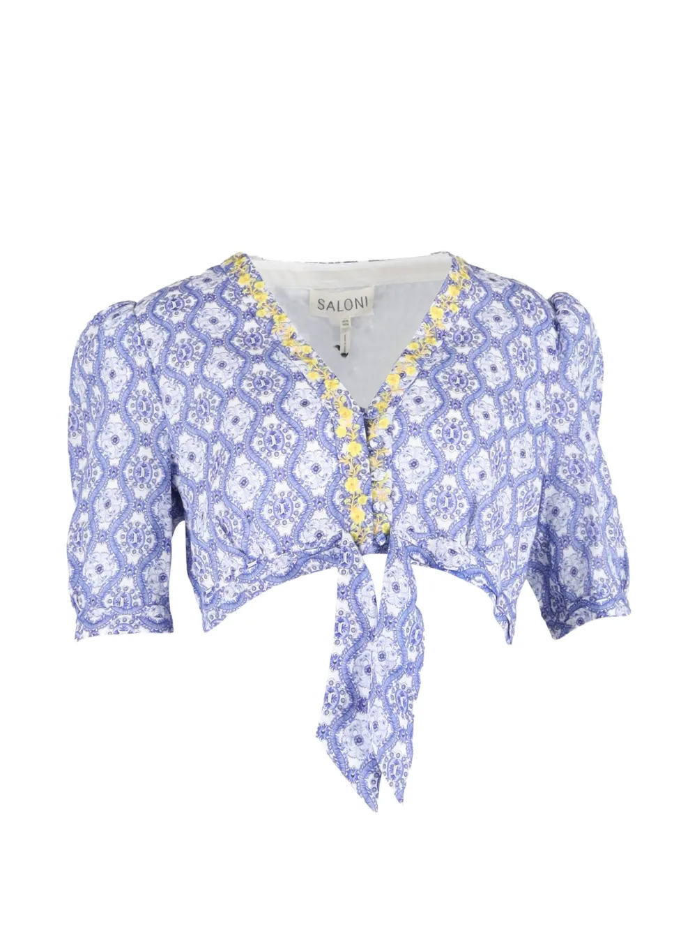 Saloni Jamie crop top - Blu