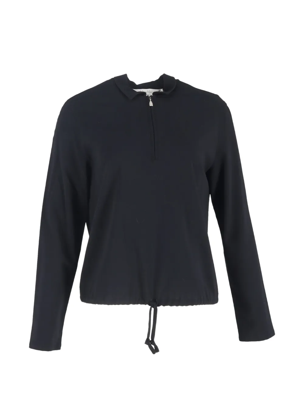 Max Mara half-zipped drawstring sweater - Nero