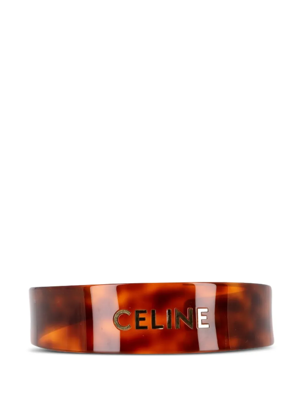 Celine Pre-Owned tortoiseshell logo headband - Marrone