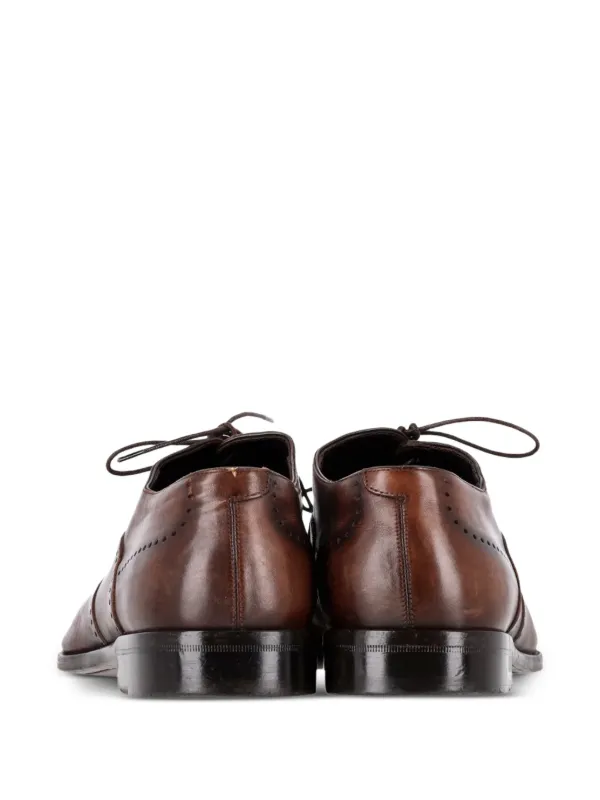 Ermenegildo Zegna Vintage Wingtip Leather Oxford Shoes | Brown