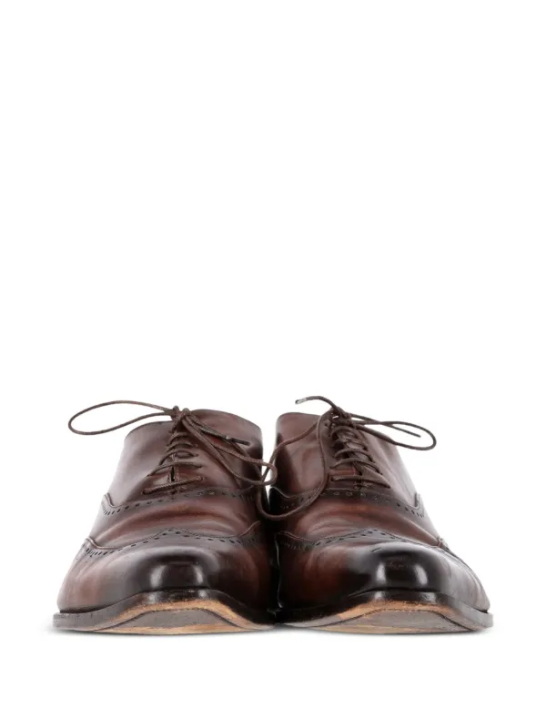 Ermenegildo Zegna Vintage Wingtip Leather Oxford Shoes | Brown