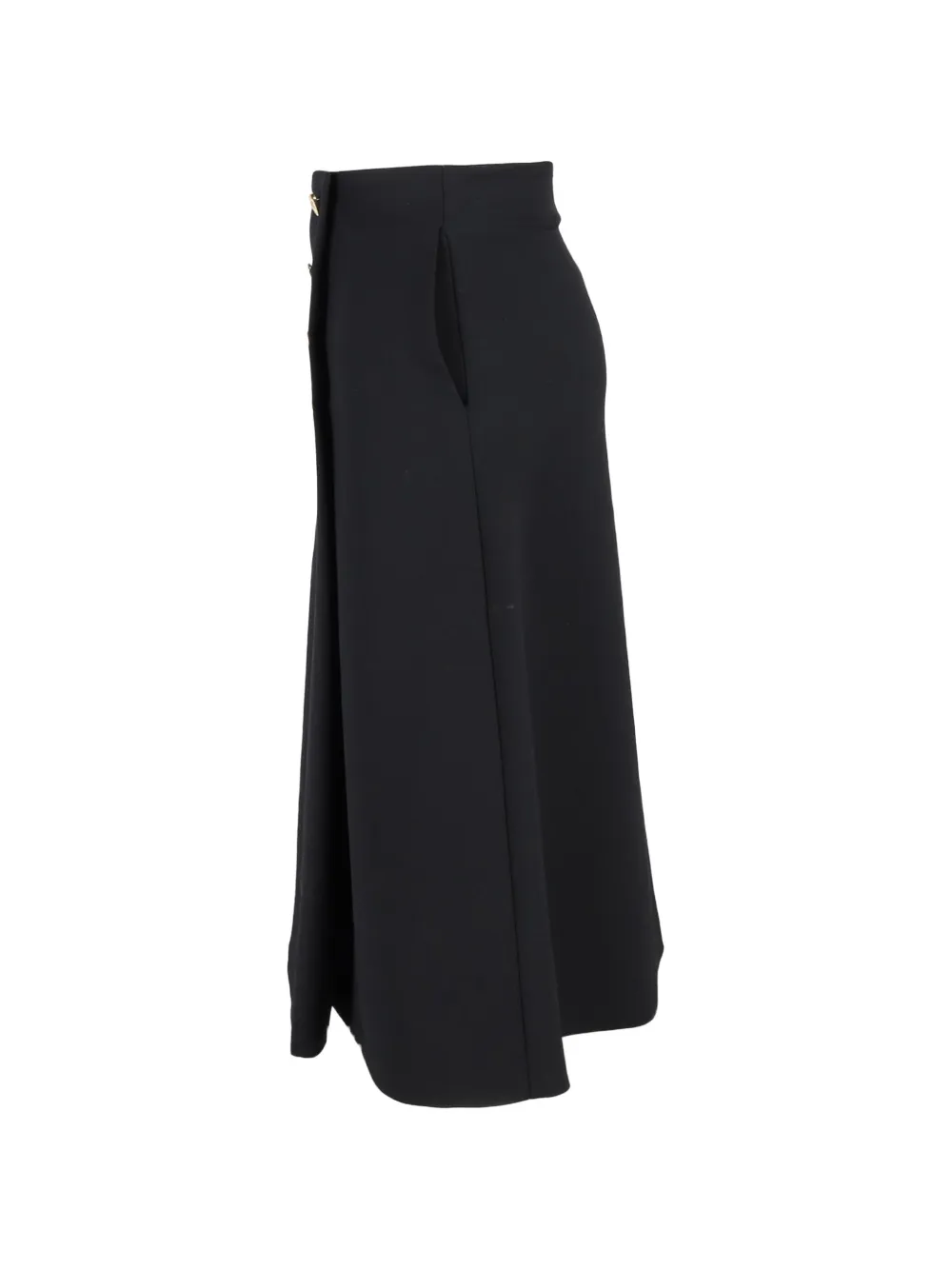 Mulberry Pre-Owned buttoned patch-pocket midi skirt - Nero