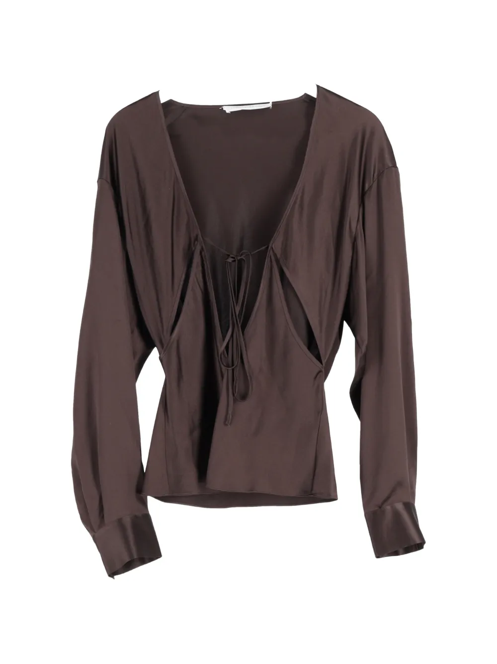 Christopher Esber Triquetra cut-out tie blouse - Marrone
