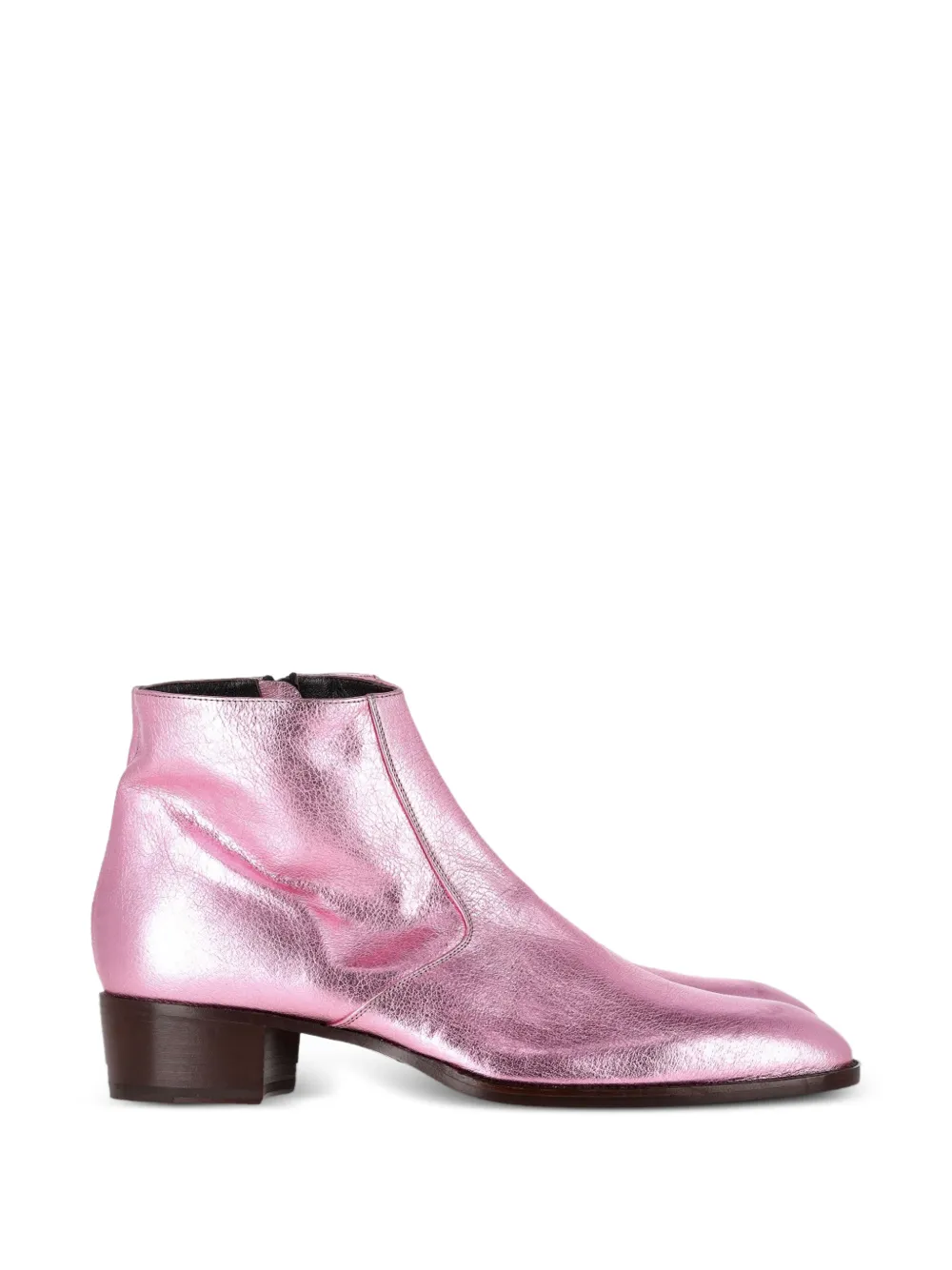 Saint Laurent Pre-Owned almond-toe ankle boots - Rosa