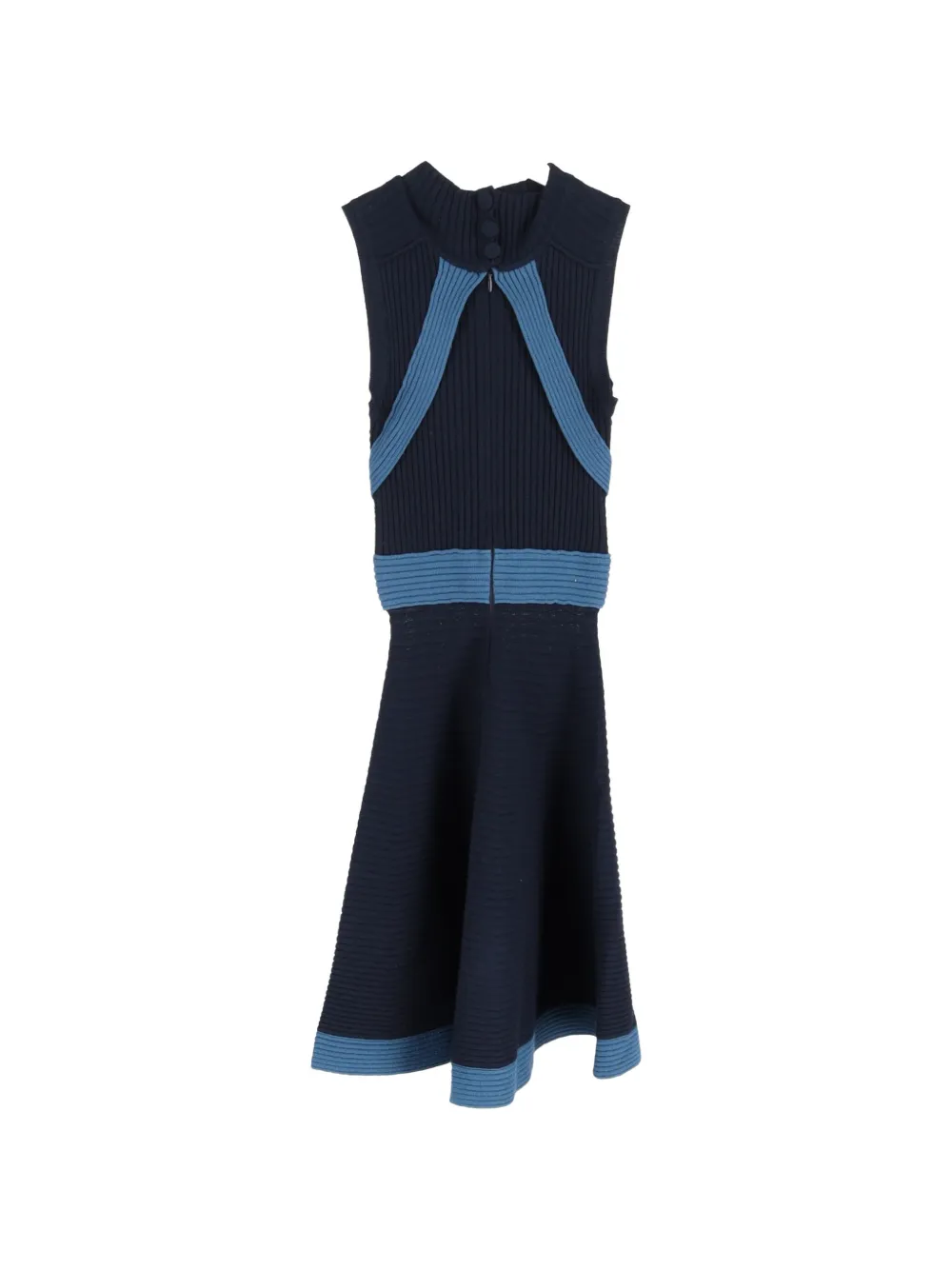 Fendi Pre-Owned knitted sleeveless mini dress - Blauw