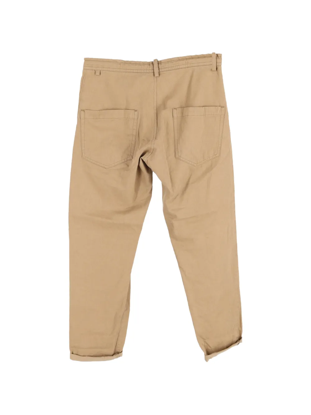 Yohji Yamamoto Pre-Owned drawstring straight-leg trousers - Beige