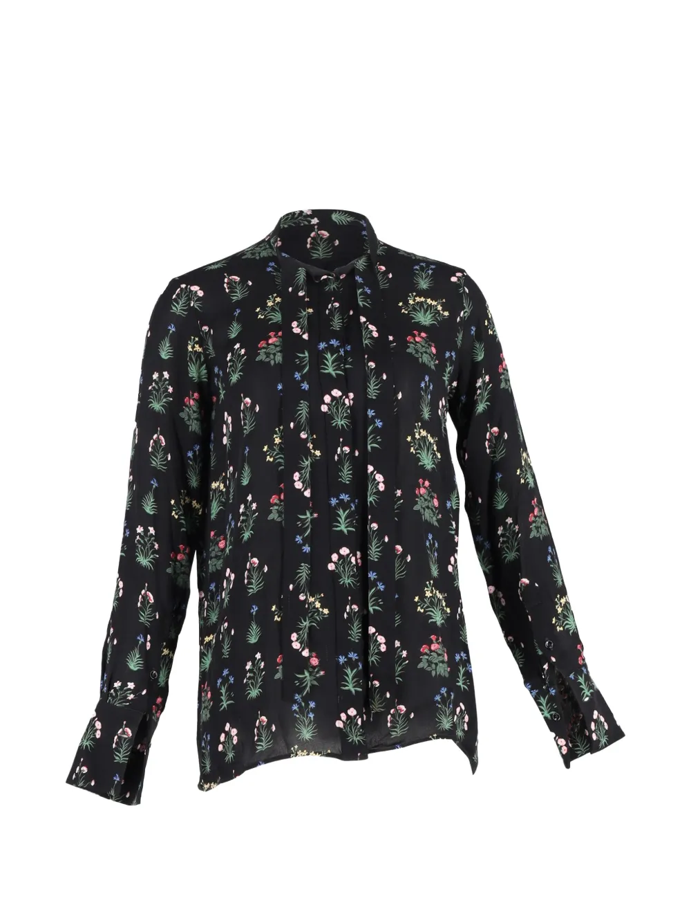 Valentino Garavani Pre-Owned Blusa in seta a fiori - Nero