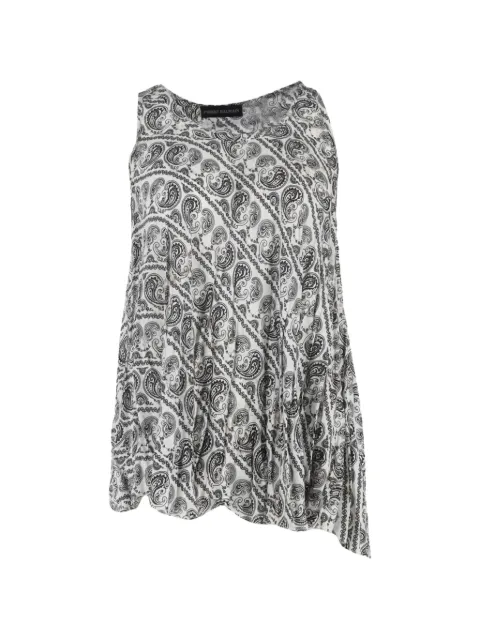 Balmain Pre-Owned paisley-print asymmetric top