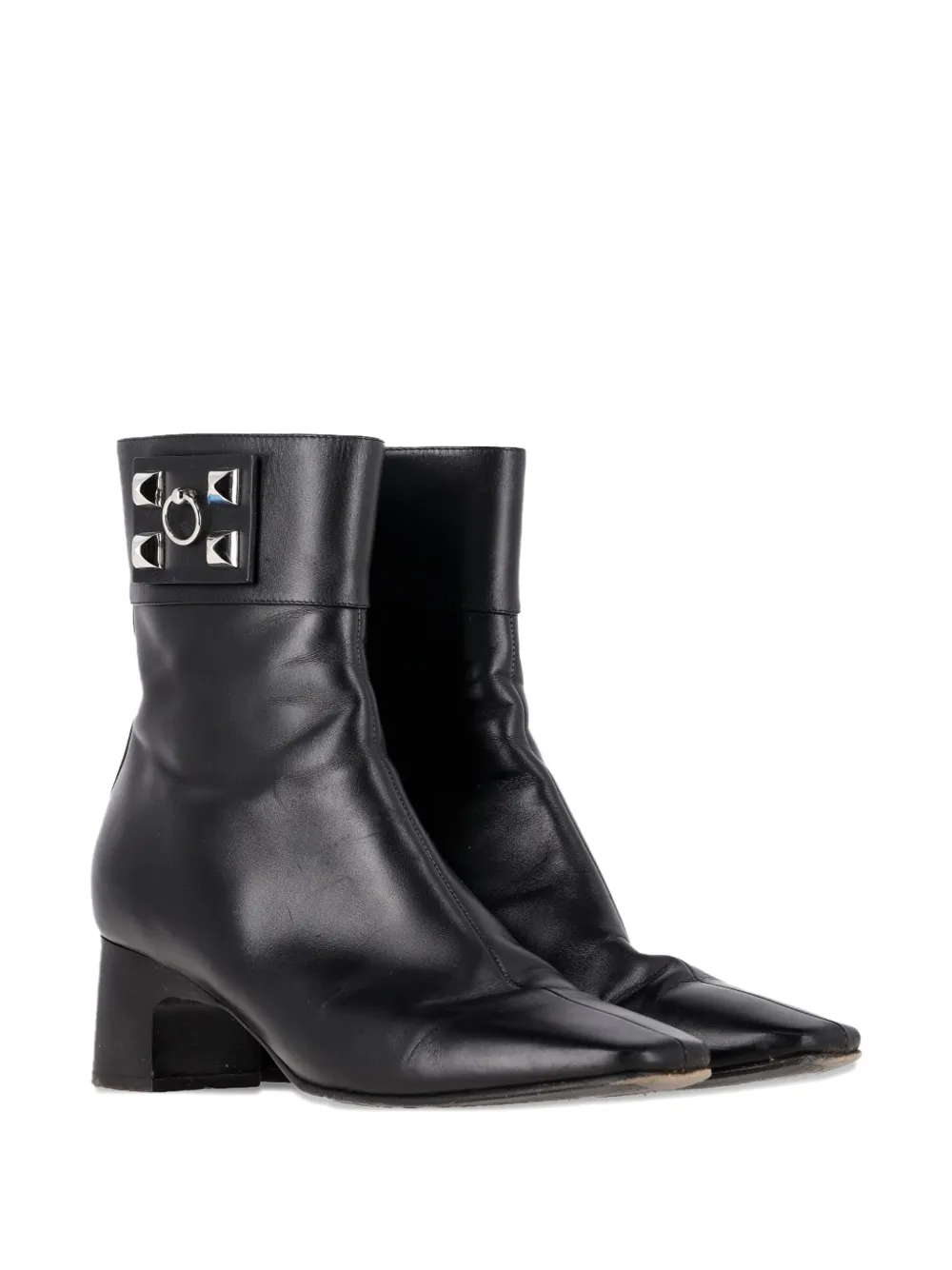 Herm&egrave;s Pre-Owned leather ankle boots - Zwart