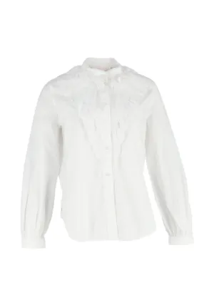 Isabel Marant Vintage アイレット ラッフル ブラウス | ホワイト