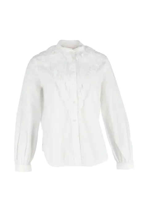 Chloé Vintage broderie-anglaise flounces shirt