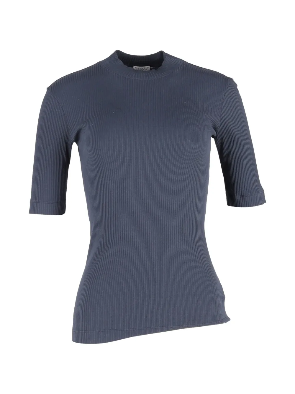 Brunello Cucinelli Vintage ribbed-knit T-shirt - Blu
