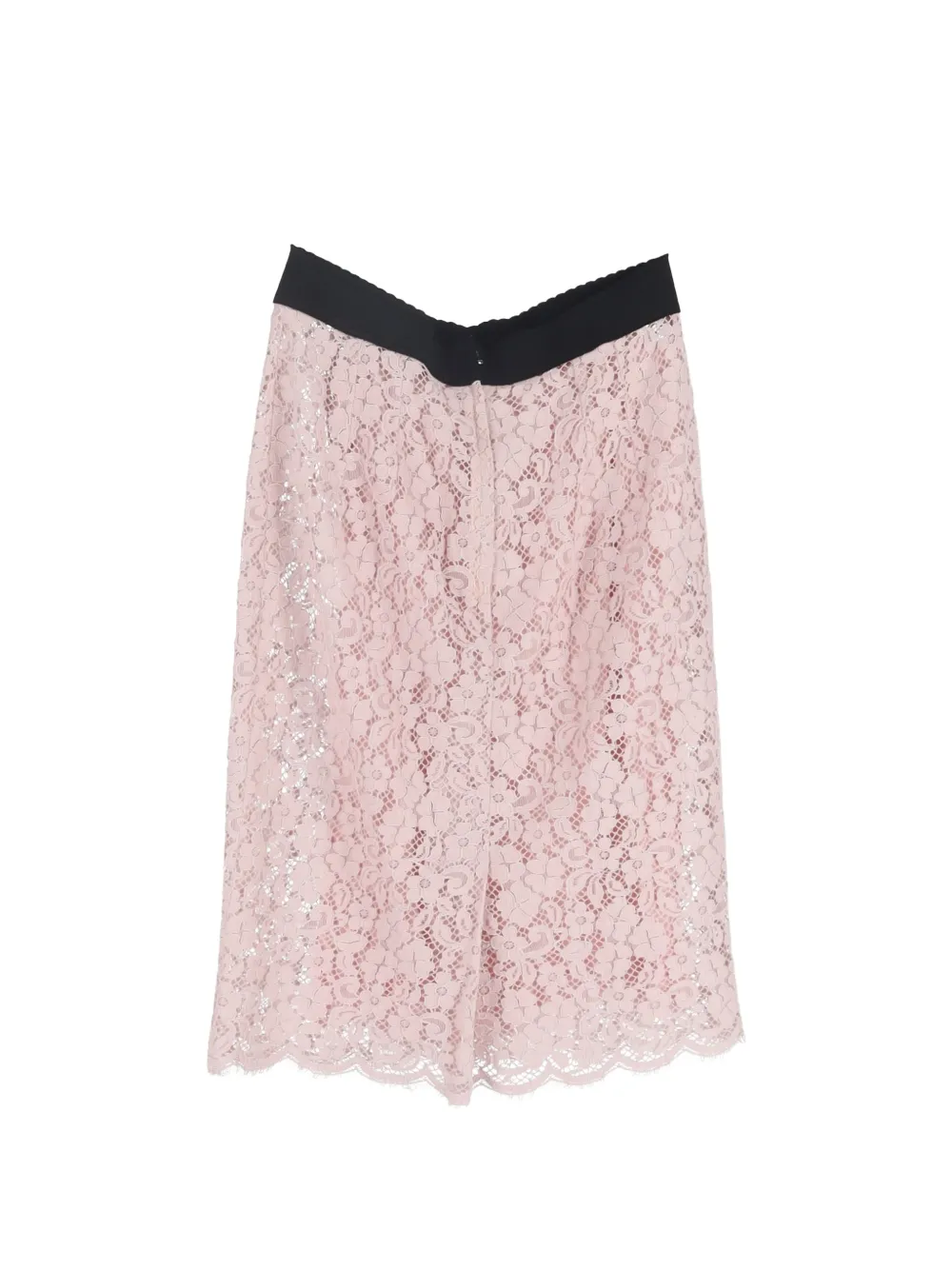 Dolce & Gabbana Pre-Owned lace midi straight skirt - Roze