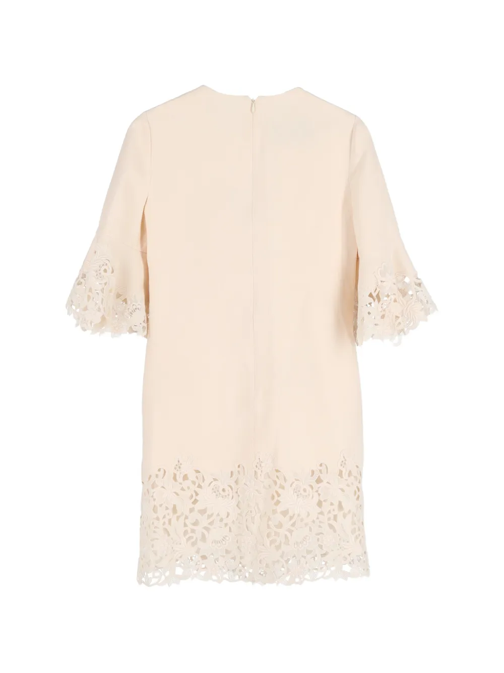 Valentino Garavani Pre-Owned lace-detail panelled midi dress - Beige
