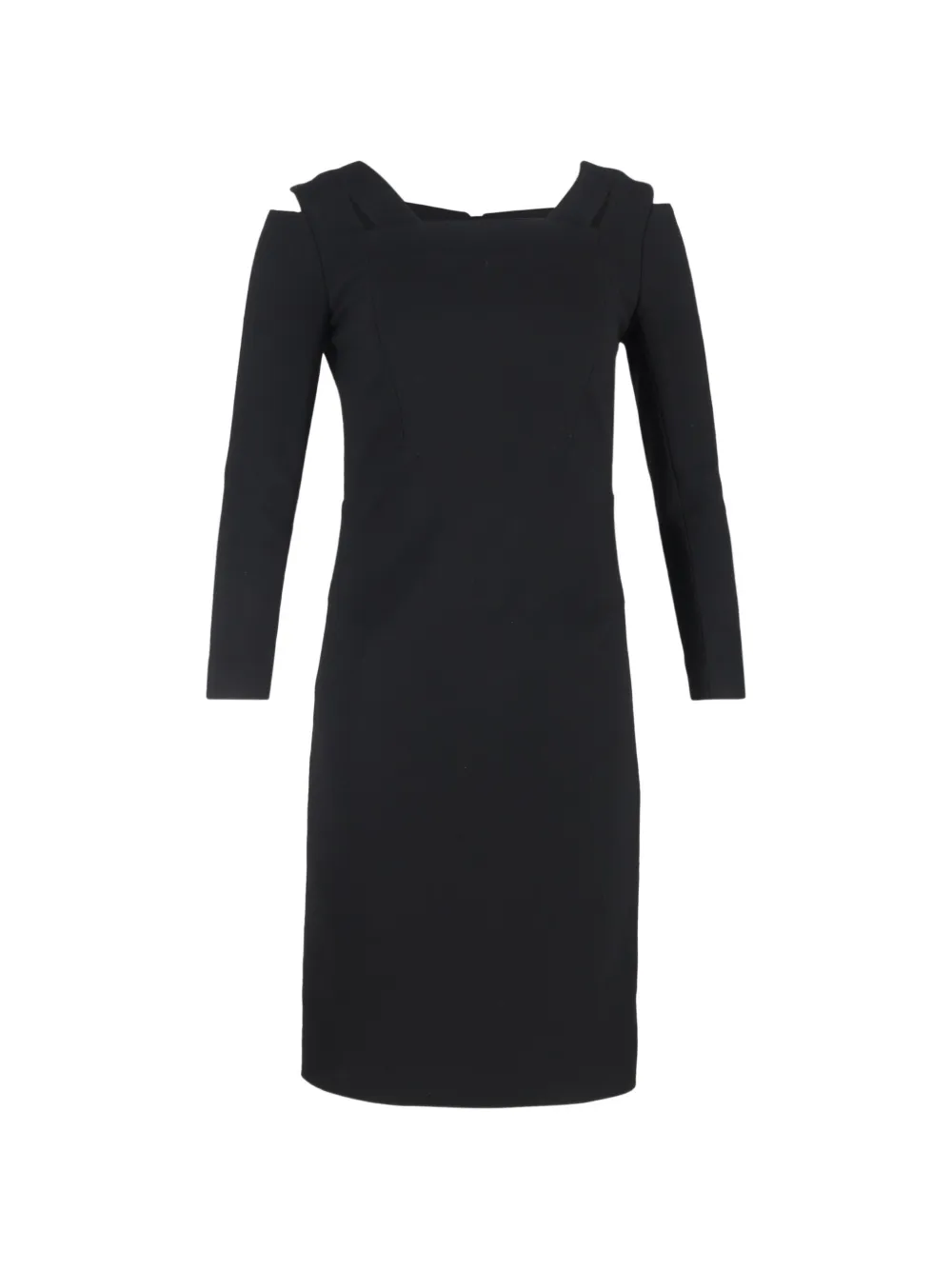 Roland Mouret midi square-neck dress - Nero