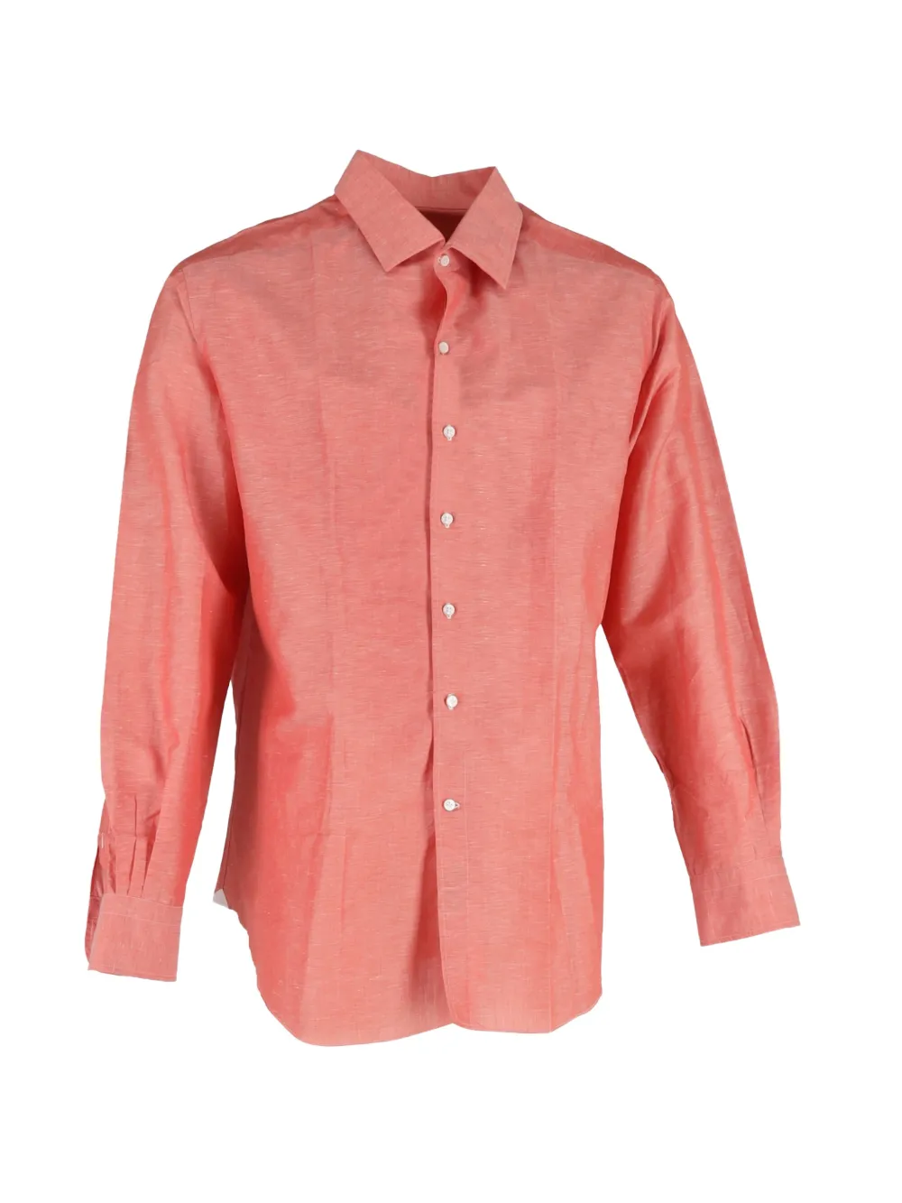 Loro Piana Pre-Owned linen long-sleeve shirt - Arancione