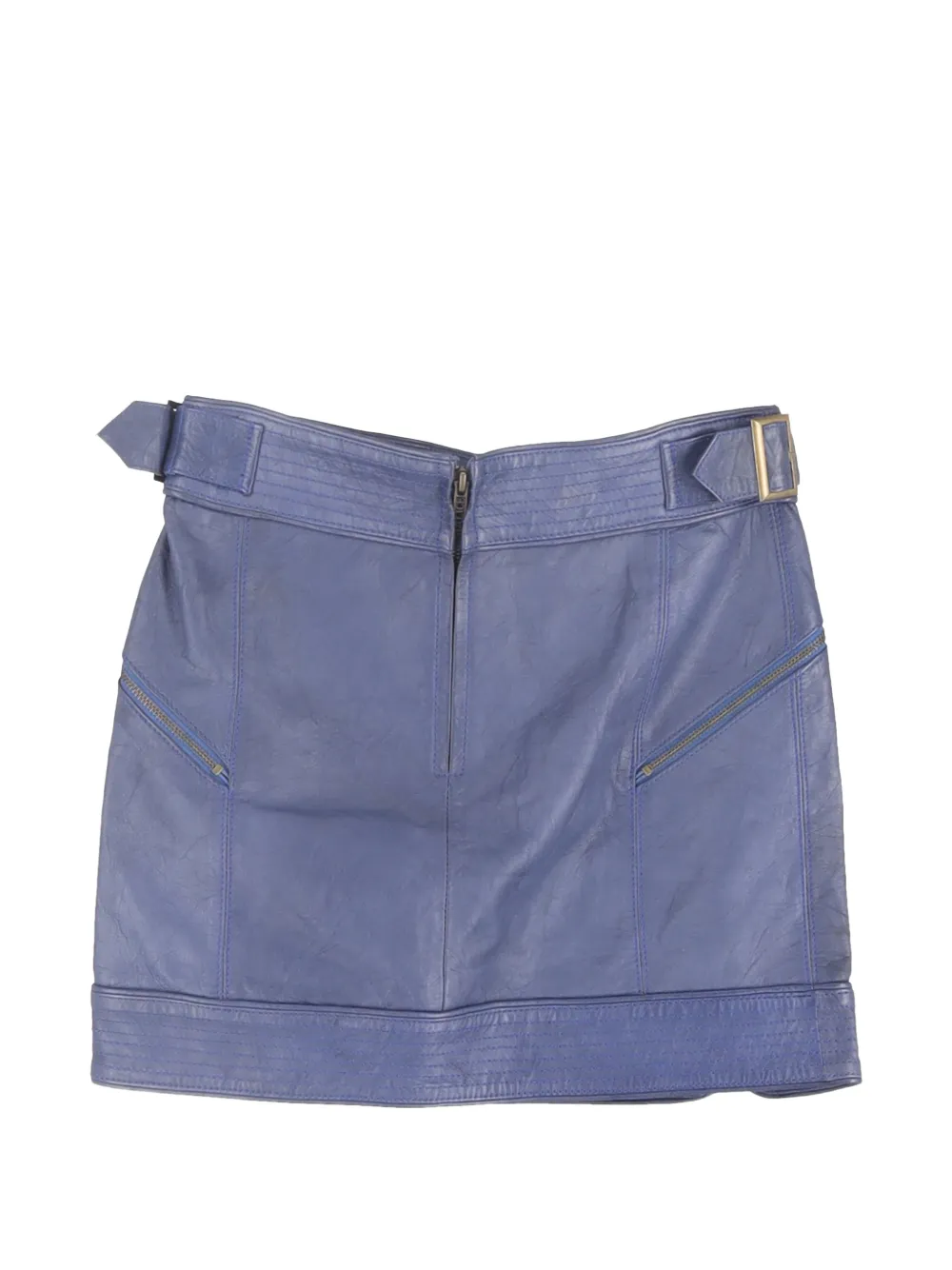 Alice By Temperley leather belted mini skirt - Blauw
