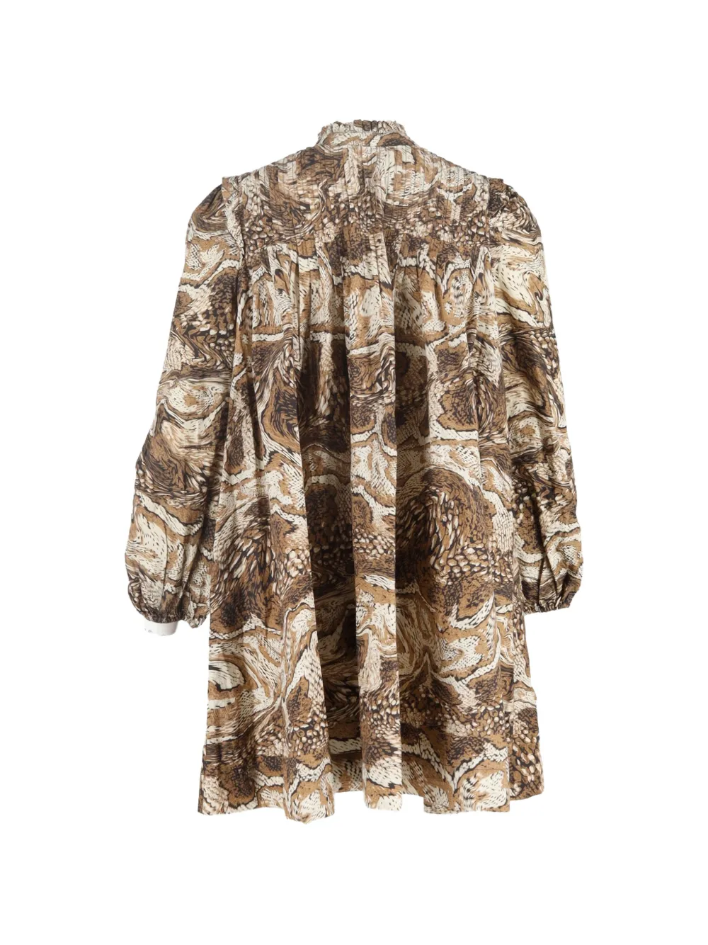 GANNI printed mini dress - Bruin