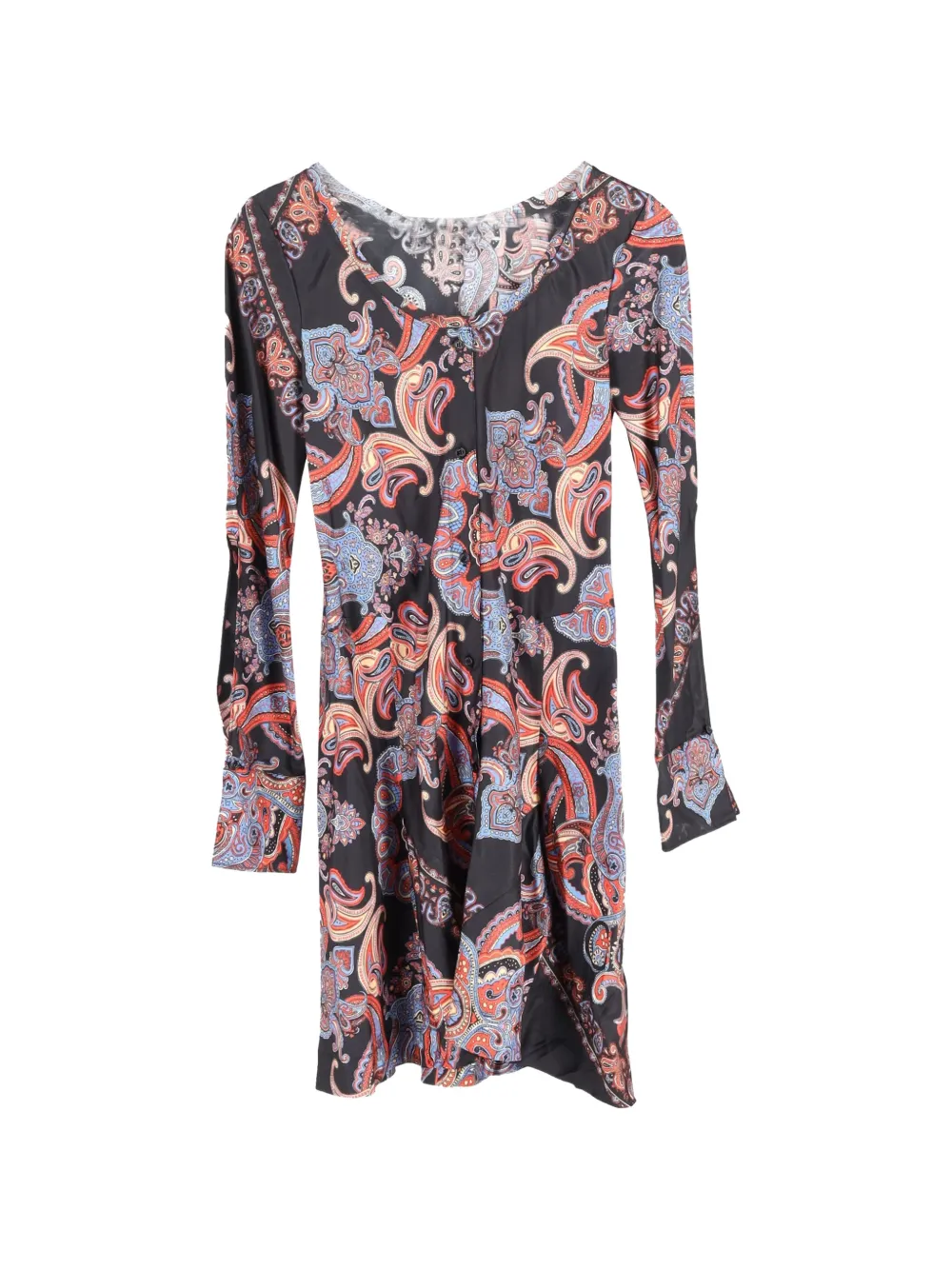 Chloé Vintage paisley-print button dress - Nero