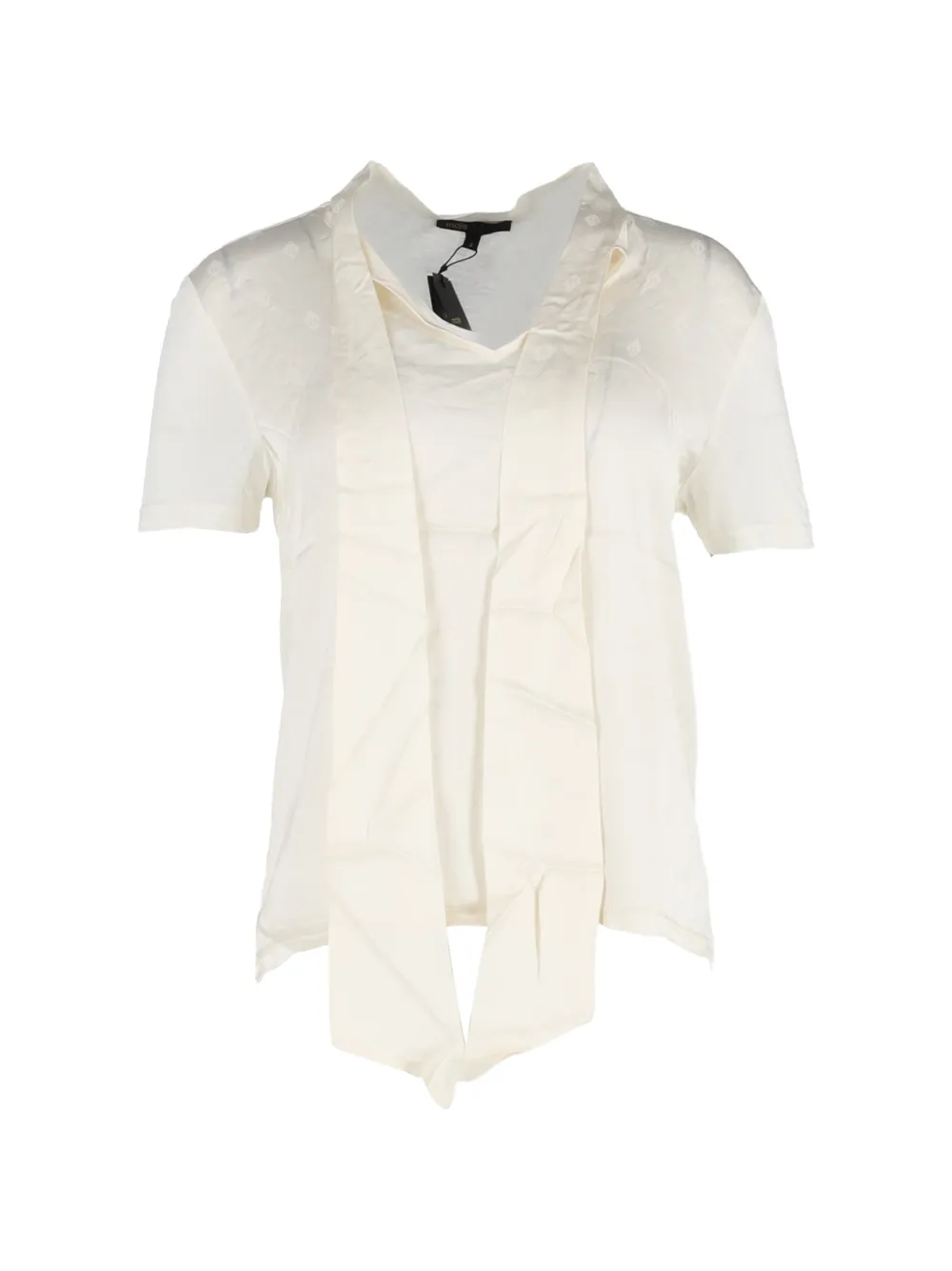 Maje tie-neck silk top - Toni neutri