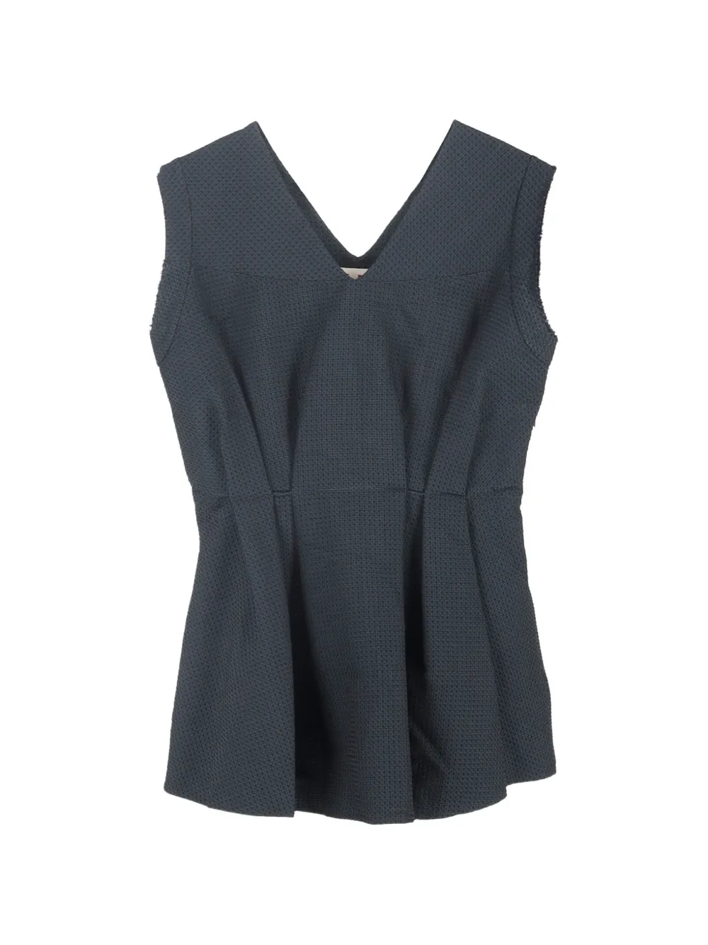 Marni Pre-Owned Textured v-neck peplum top - Blu